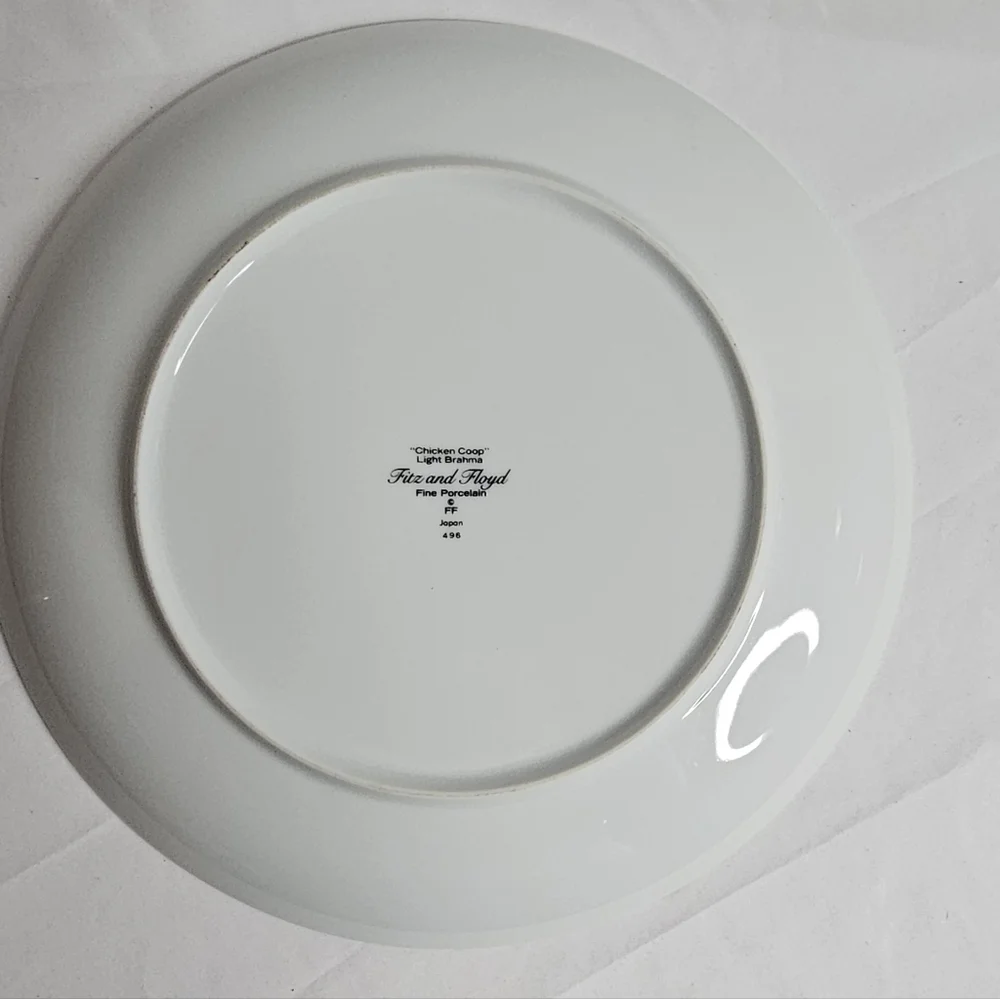 3 Fritz and Floyd Chicken Coop Porcelain Plates